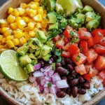 Bunte Burrito-Bowl