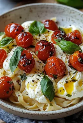 Burrata Pasta mit Tomaten aus dem Ofen