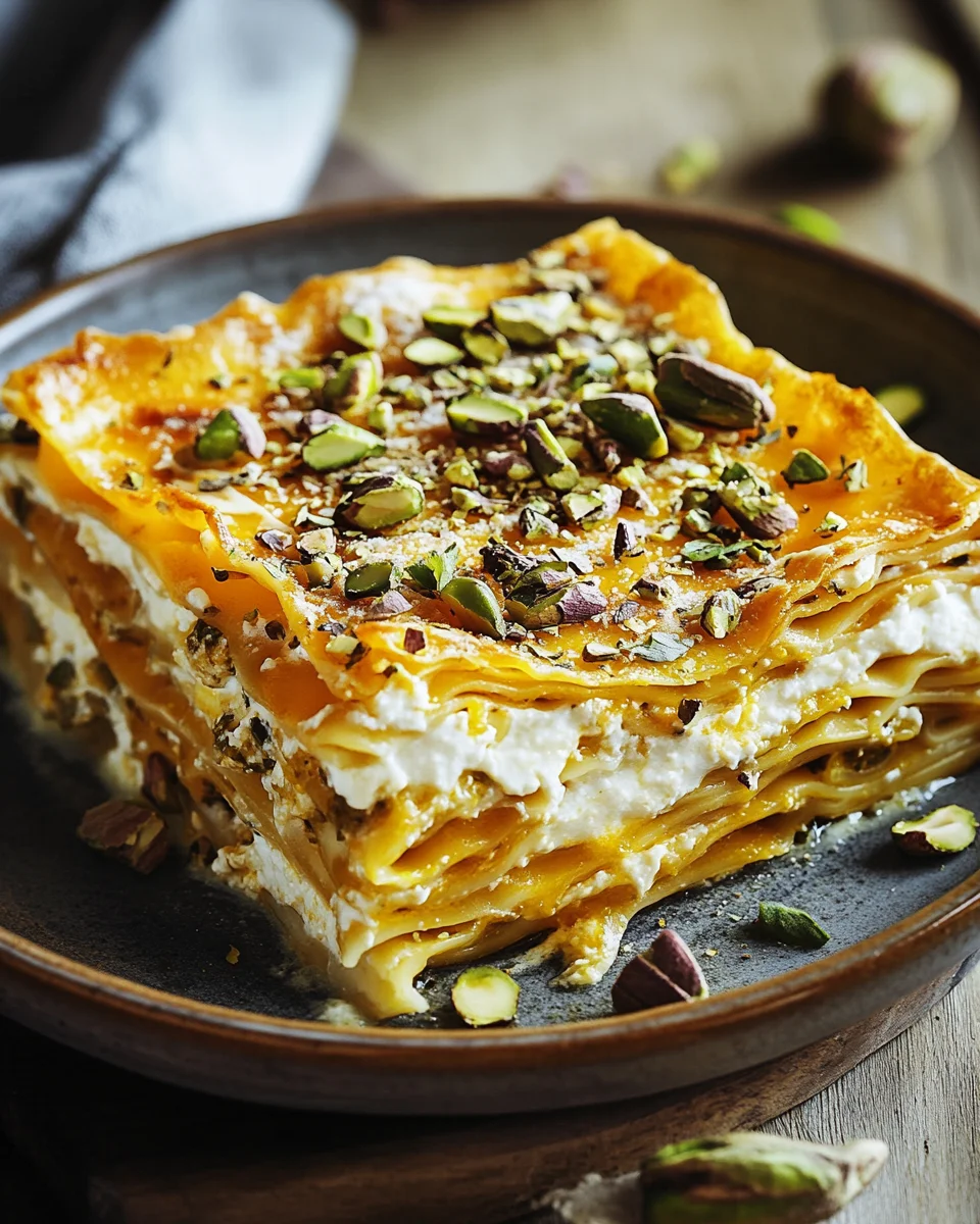 Cremige Kürbislasagne mit Ricotta und Pistazien 21 Cremige Kürbislasagne mit Ricotta und Pistazien