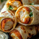 Crispy Cheesy Garlic Chicken Wraps