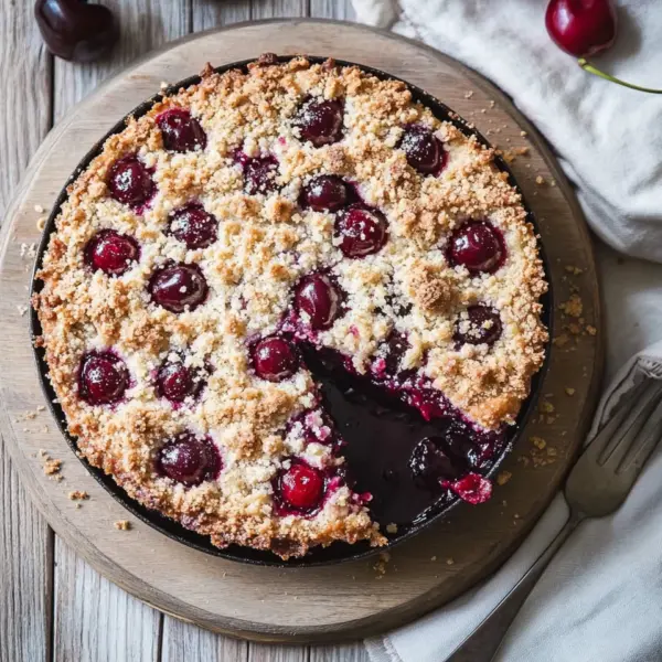 Einfacher und schneller Kirsch-Streusel-Kuchen