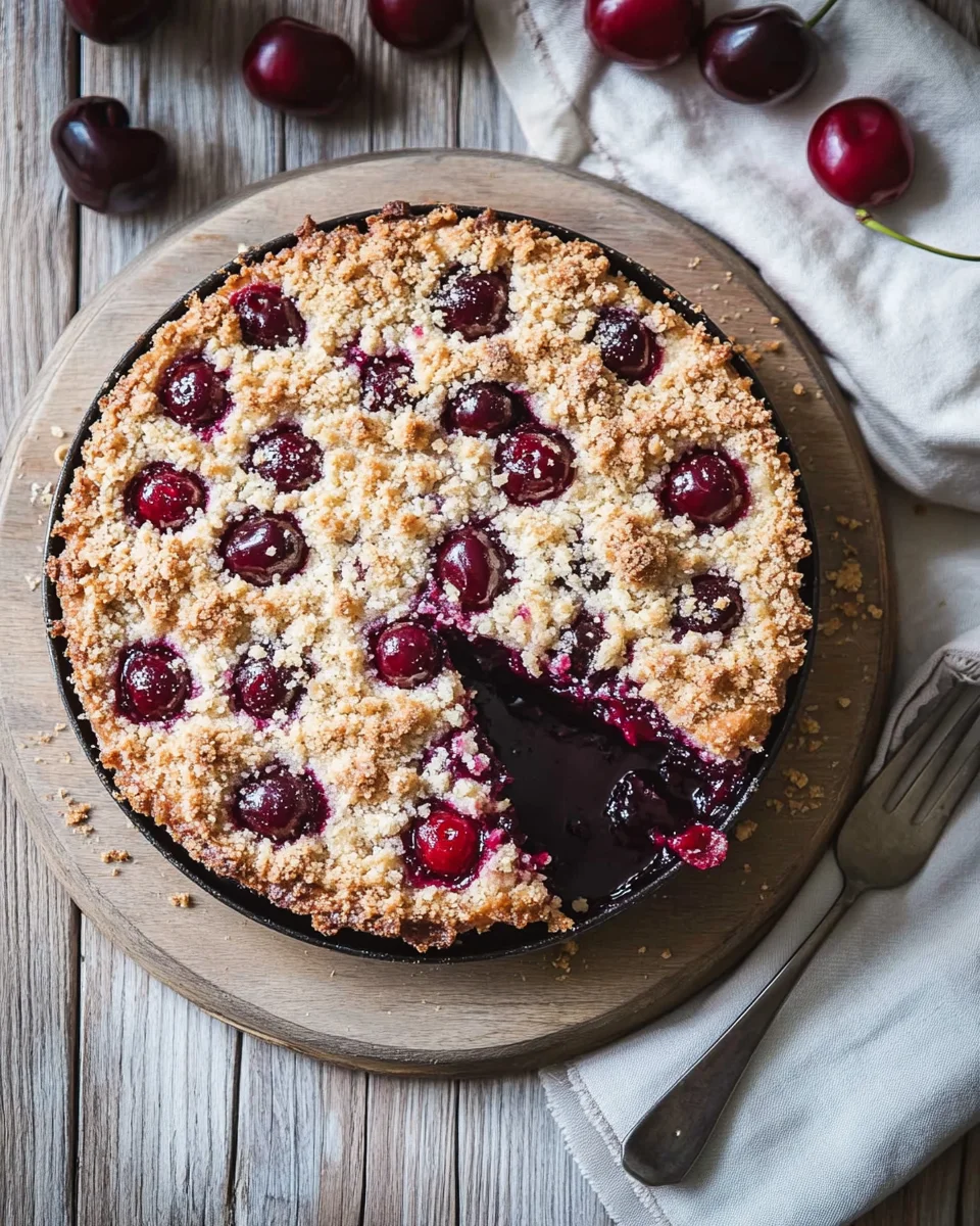 Einfacher und schneller Kirsch-Streusel-Kuchen