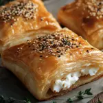 Feta im Bl&auml;tterteig mit Sesam und Thymian