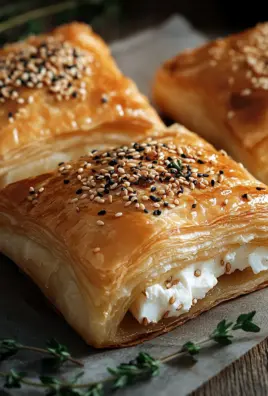Feta im Blätterteig mit Sesam und Thymian