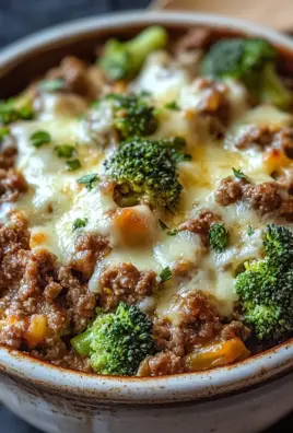 Fitness Auflauf mit Brokkoli und Hackfleisch