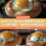 Gefüllte Frühstücksbrötchen mit Ei und Käse – im Ofen gebacken 14 Pinterest Hidden Image