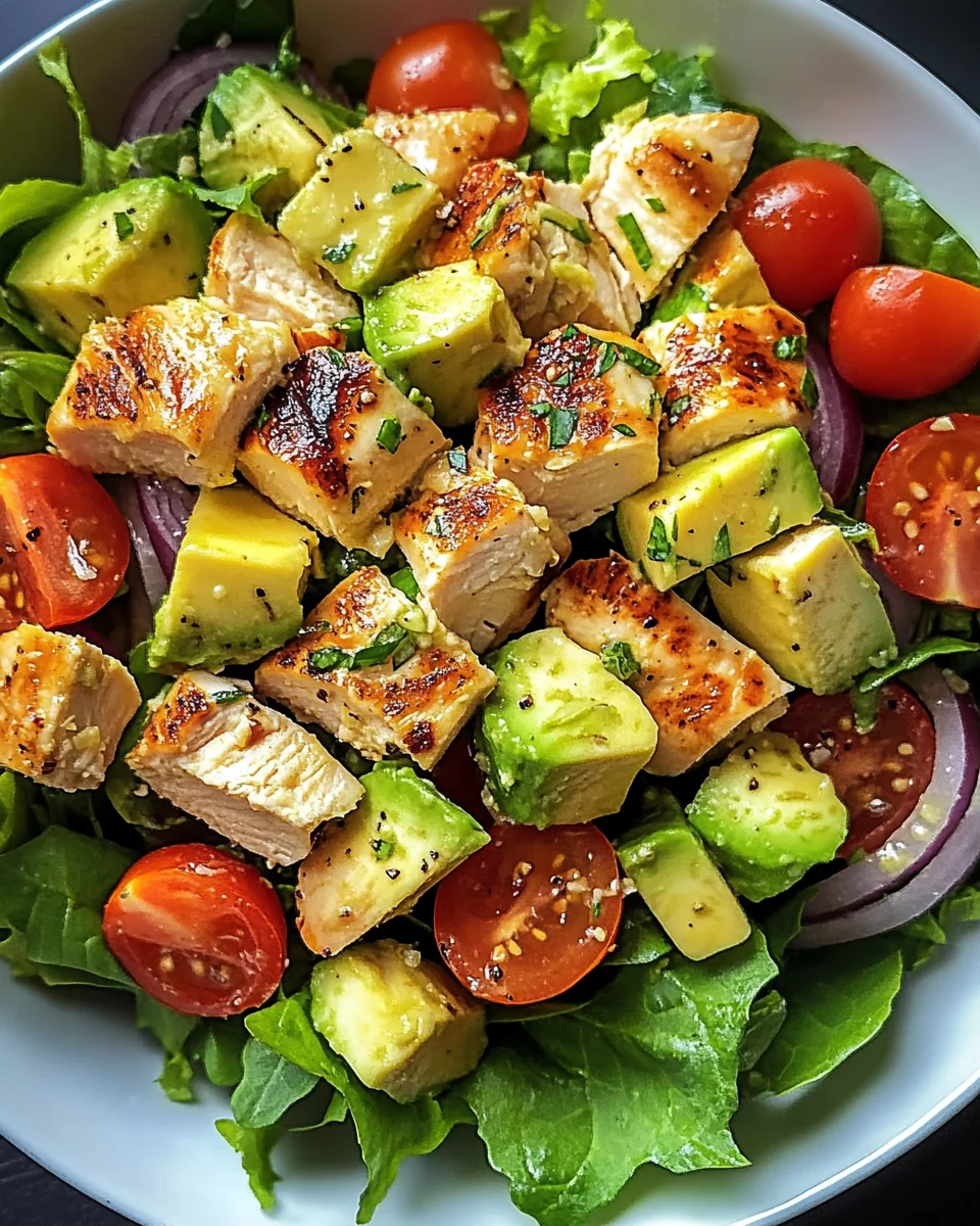 Gesunder Avocado Hähnchen Salat 18 Gesunder