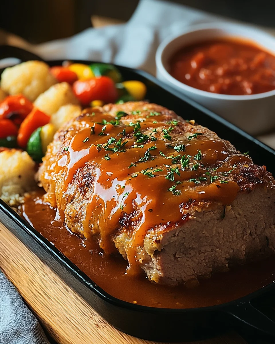 Hackbraten aus dem Backofen