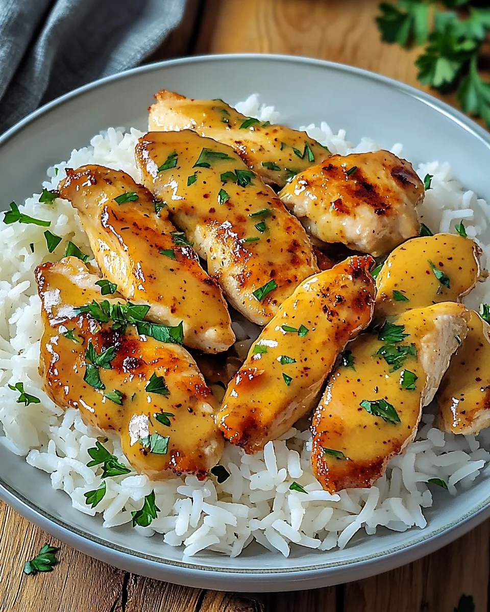 Honig Senf Hähnchen mit Reis 20 Honig Senf Hähnchen mit Reis