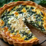 H&uuml;ttenk&auml;se und Spinat Krustenlose Quiche