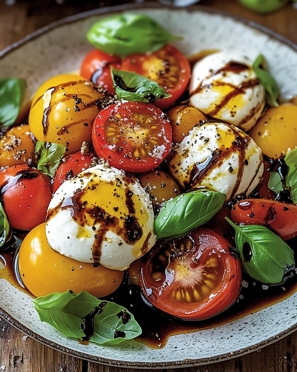 Italienischer Burrata-Caprese-Salat aus Heirloom-Tomaten