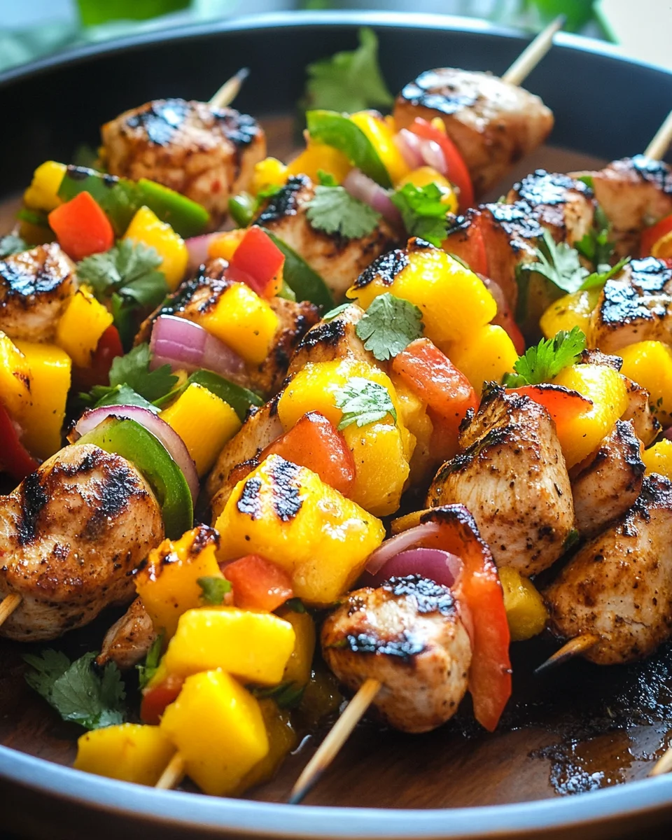 Karibische Hähnchenspieße mit Mango-Salsa 26 Karibische