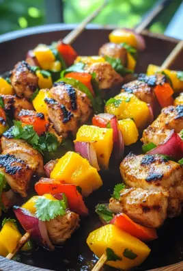Karibische Hähnchenspieße mit Mango-Salsa 22 Karibische Hähnchenspieße mit Mango-Salsa