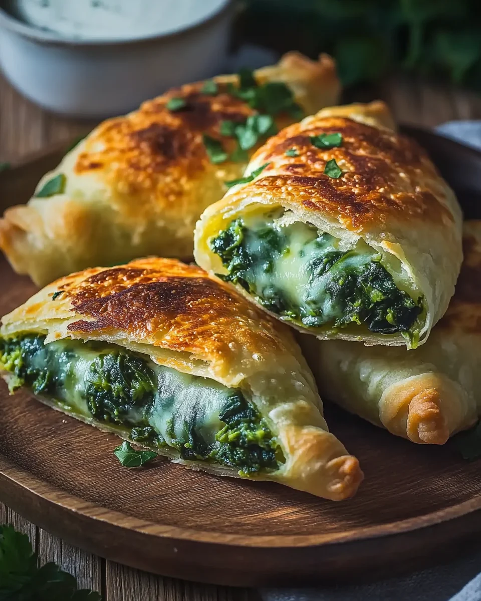Kartoffeltaschen mit Spinat-Frischkäse-Füllung genießen! 20 Kartoffeltaschen