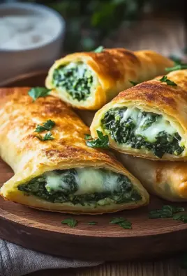 Kartoffeltaschen mit Spinat-Frischkäse-Füllung genießen!
