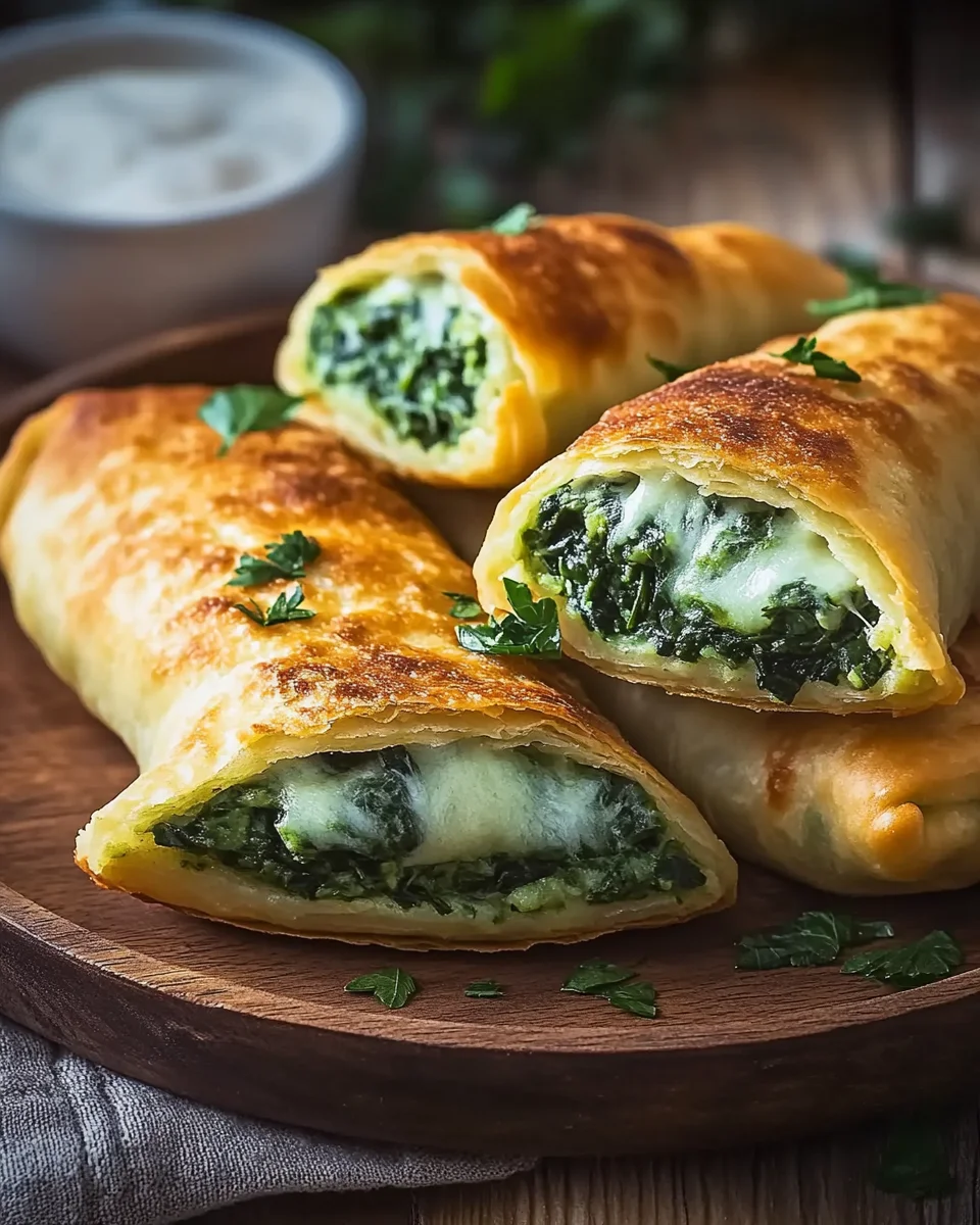 Kartoffeltaschen mit Spinat-Frischkäse-Füllung genießen!