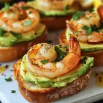 Knoblauch-Garnelen-Crostini mit Avocado