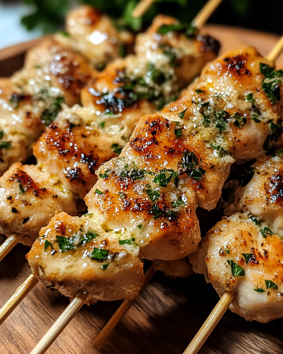 Knoblauch-Parmesan-H&auml;hnchenspie&szlig;e