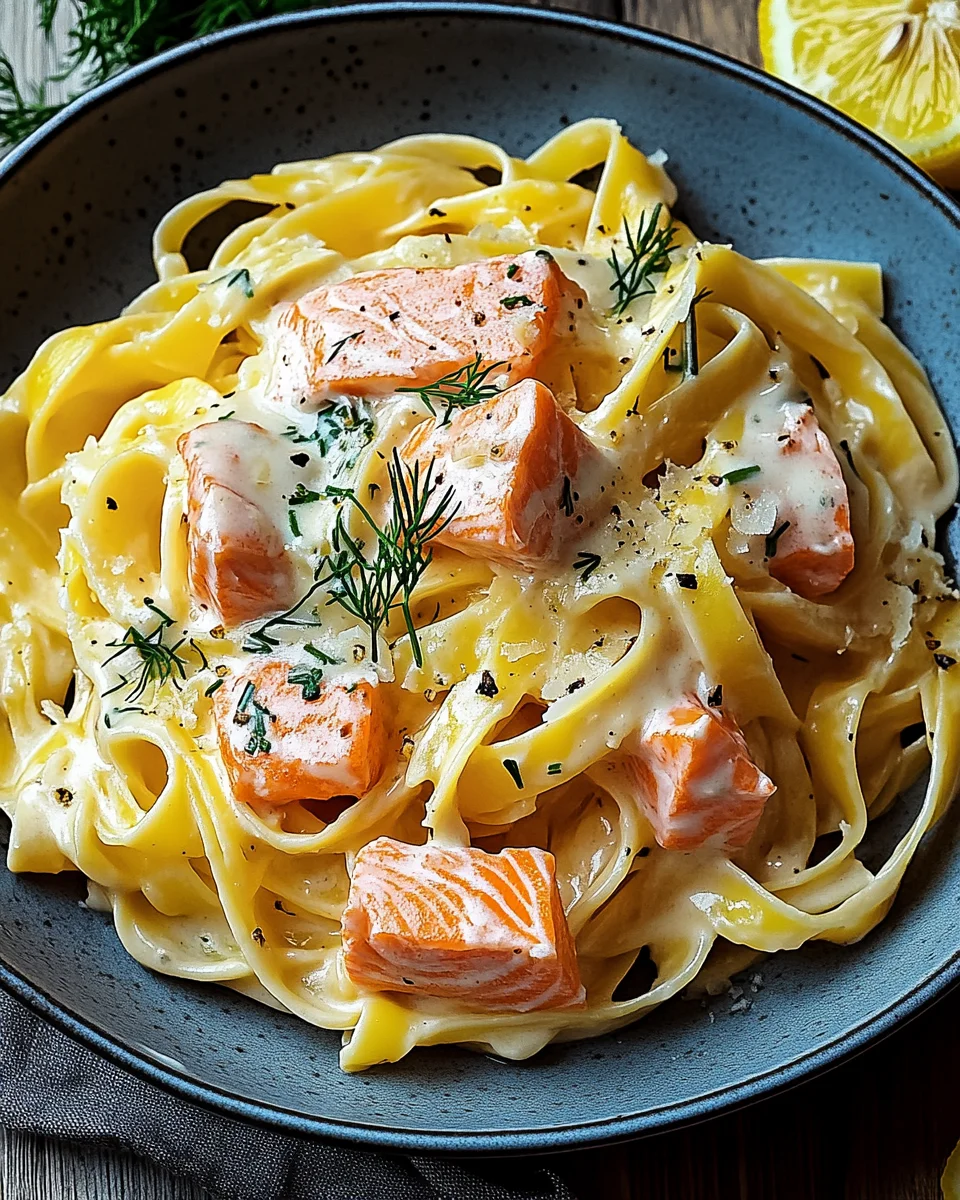 Lachs-Tagliatelle mit cremiger Zitronensoße 21 Lachs-Tagliatelle mit cremiger Zitronensoße