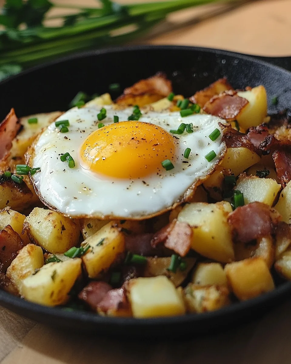 Leberk&auml;se-Kartoffel-Pfanne mit Spiegelei von FrlM