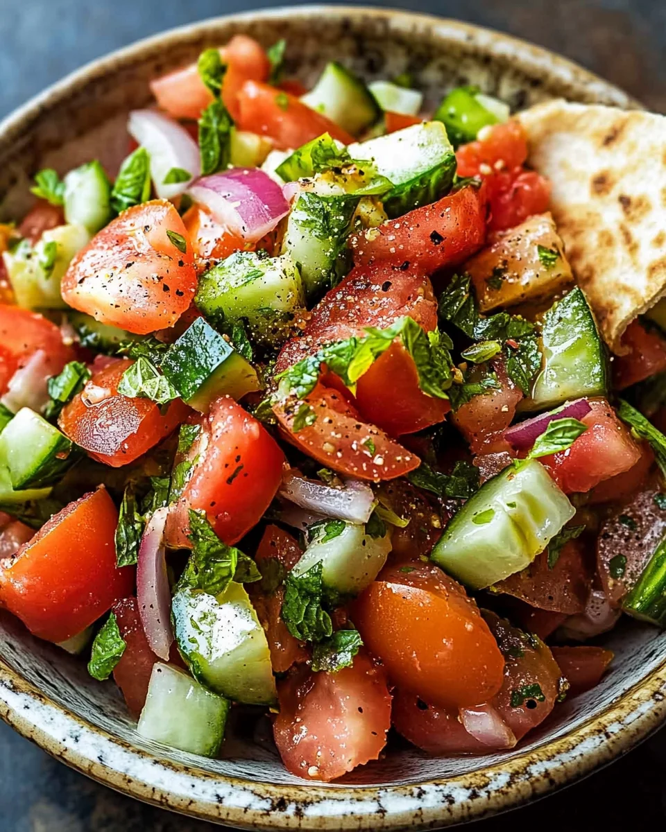 Libanesischer Tomaten Pita Salat 24 Libanesischer