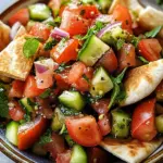 Libanesischer Tomaten Pita Salat