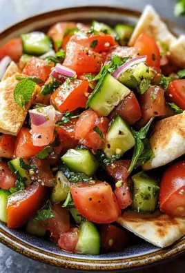 Libanesischer Tomaten Pita Salat 26 Libanesischer Tomaten Pita Salat