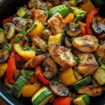 Low-Carb Gem&uuml;sepfanne mit Gefl&uuml;gel