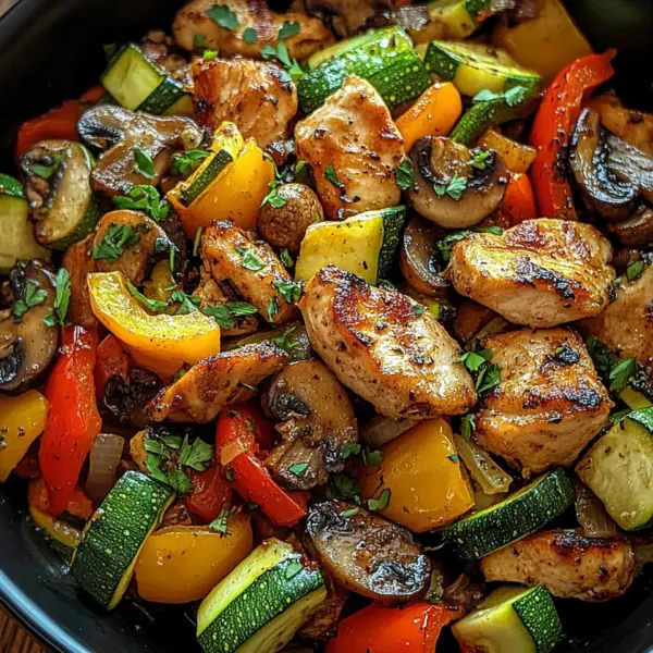 Low-Carb Gemüsepfanne mit Geflügel