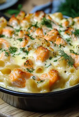 Nudelauflauf mit Lachs und Sahne