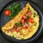 Omelette mit Schinken, K&auml;se und Tomaten
