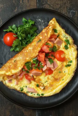 Omelette mit Schinken, Käse und Tomaten 21 Omelette mit Schinken, Käse und Tomaten