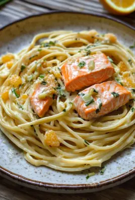 Orangen Lachs Pasta