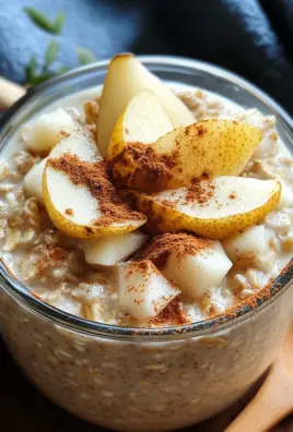 Overnight Oats with Cinnamon and Pear