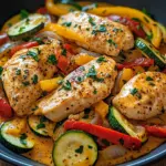 Paprika-Zucchini-Sahne-H&auml;hnchen