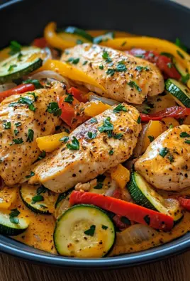 Paprika-Zucchini-Sahne-Hähnchen