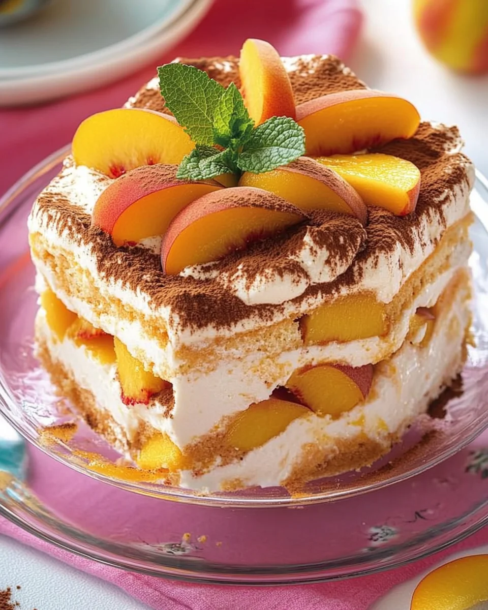 Pfirsich Tiramisu