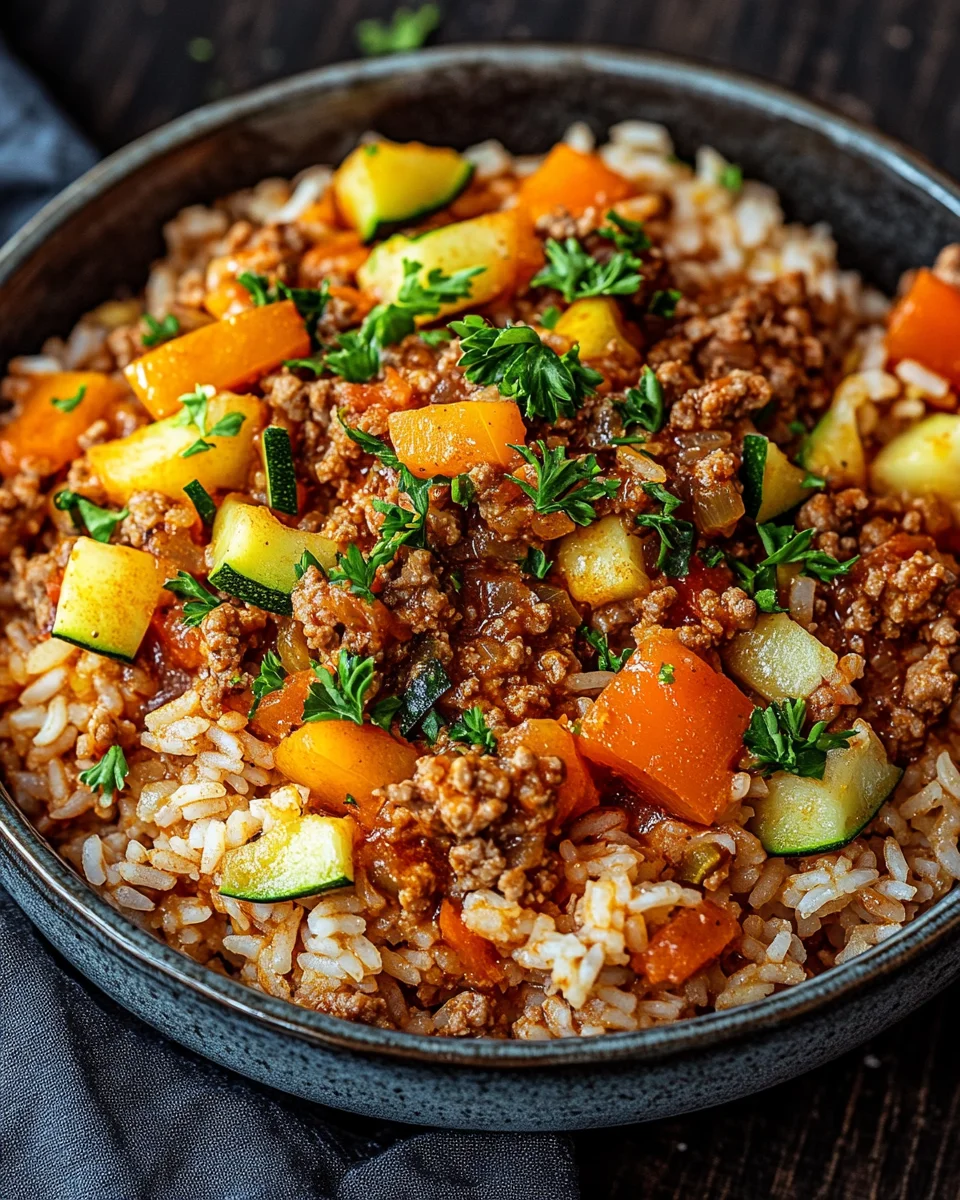 Reis-Hackfleisch-Pfanne mit Ajvar und Gemüse 17 Reis-Hackfleisch-Pfanne