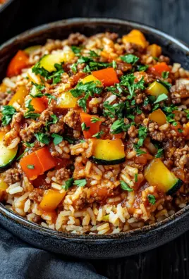 Reis-Hackfleisch-Pfanne mit Ajvar und Gemüse 30 Reis-Hackfleisch-Pfanne mit Ajvar und Gemüse