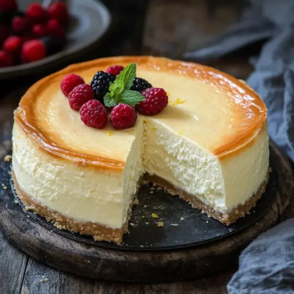 Rezept für cremigen Käsekuchen ohne Boden