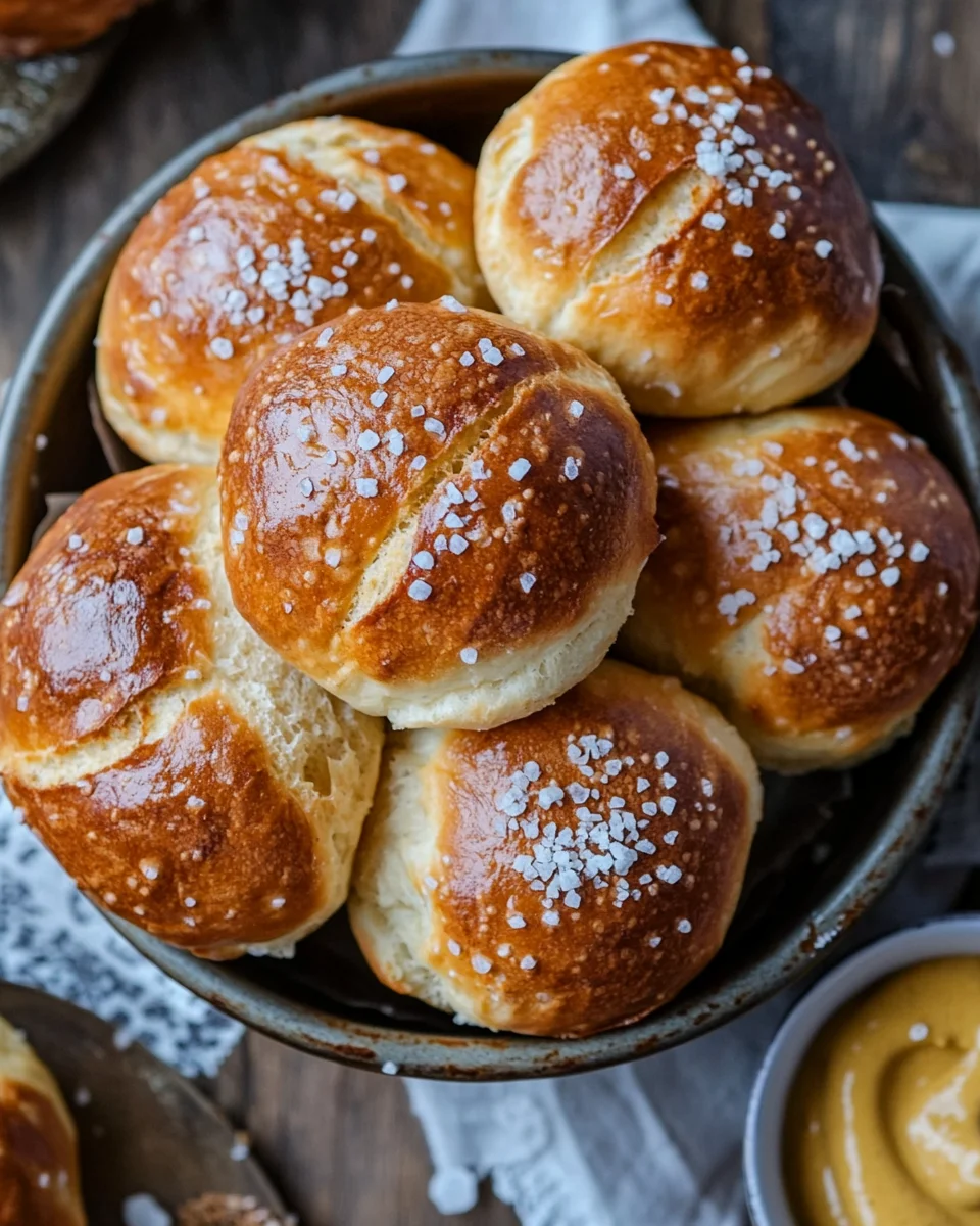 Rezept für Laugenbrötchen im Muffinsblech gebacken
