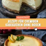 Rezept für cremigen Käsekuchen ohne Boden 20 Pinterest Hidden Image