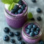Veganer Blaubeer-Chia-Pudding