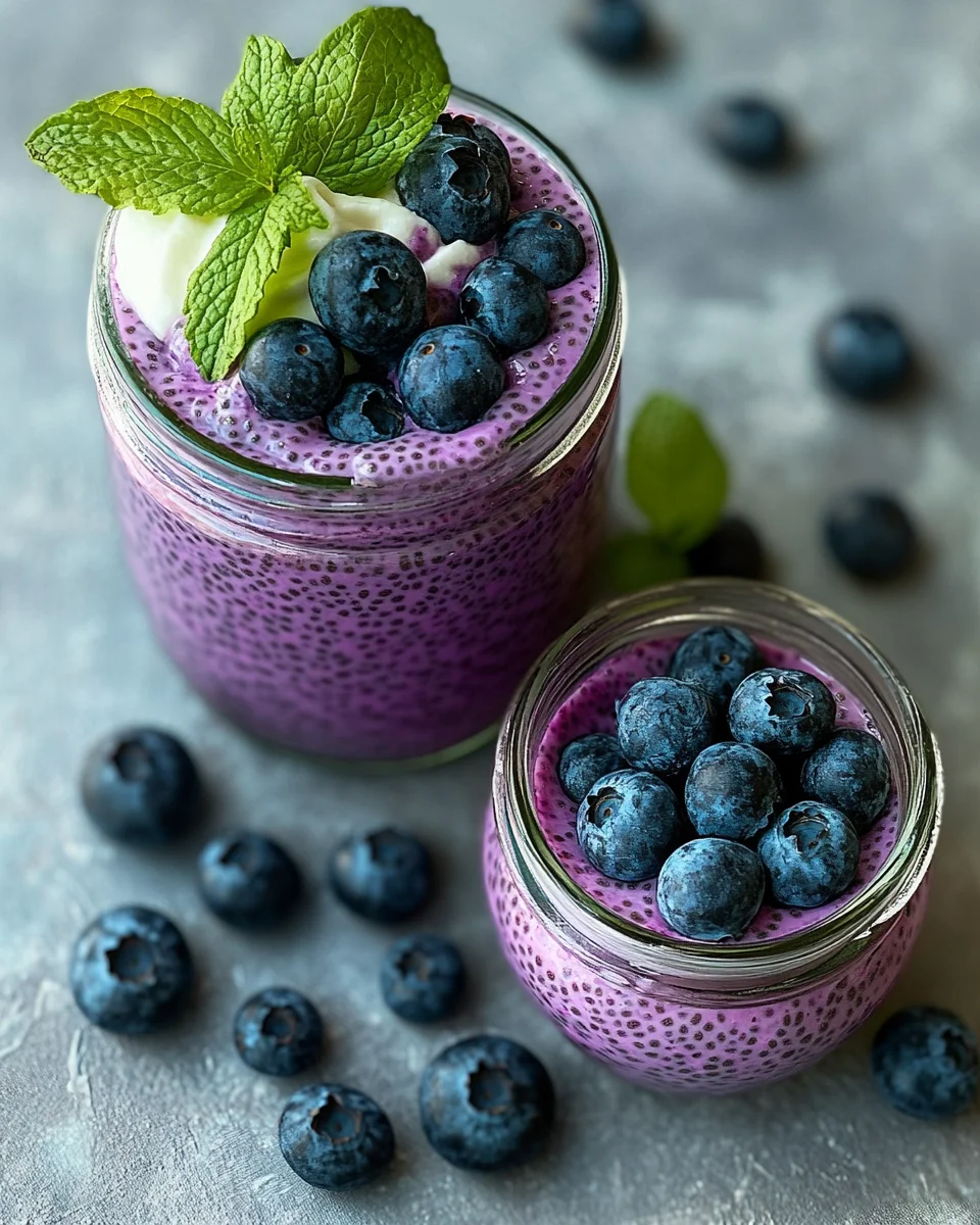 Veganer Blaubeer-Chia-Pudding