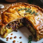 Wirsing-Pie mit Pilz-Linsen-Kartoffelf&uuml;llung
