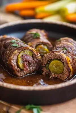 Zarte Rinderrouladen im Backofen zubereitet