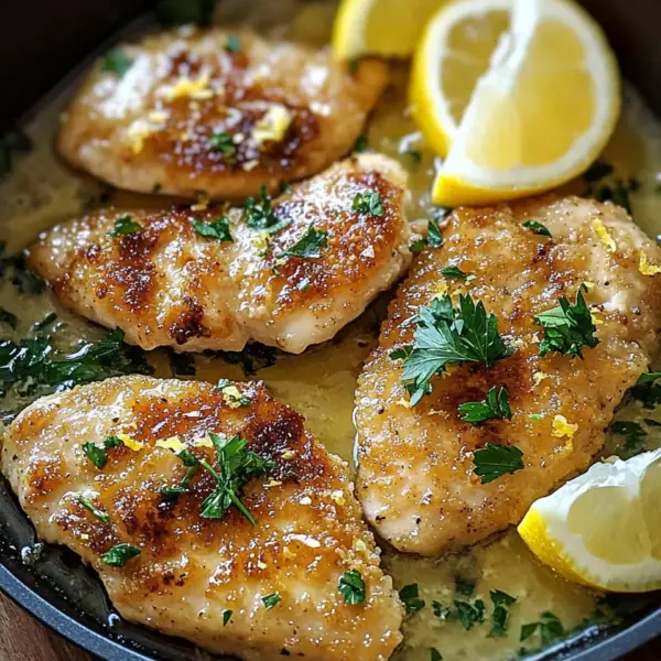 Zitronen Parmesan Pfannenhähnchen