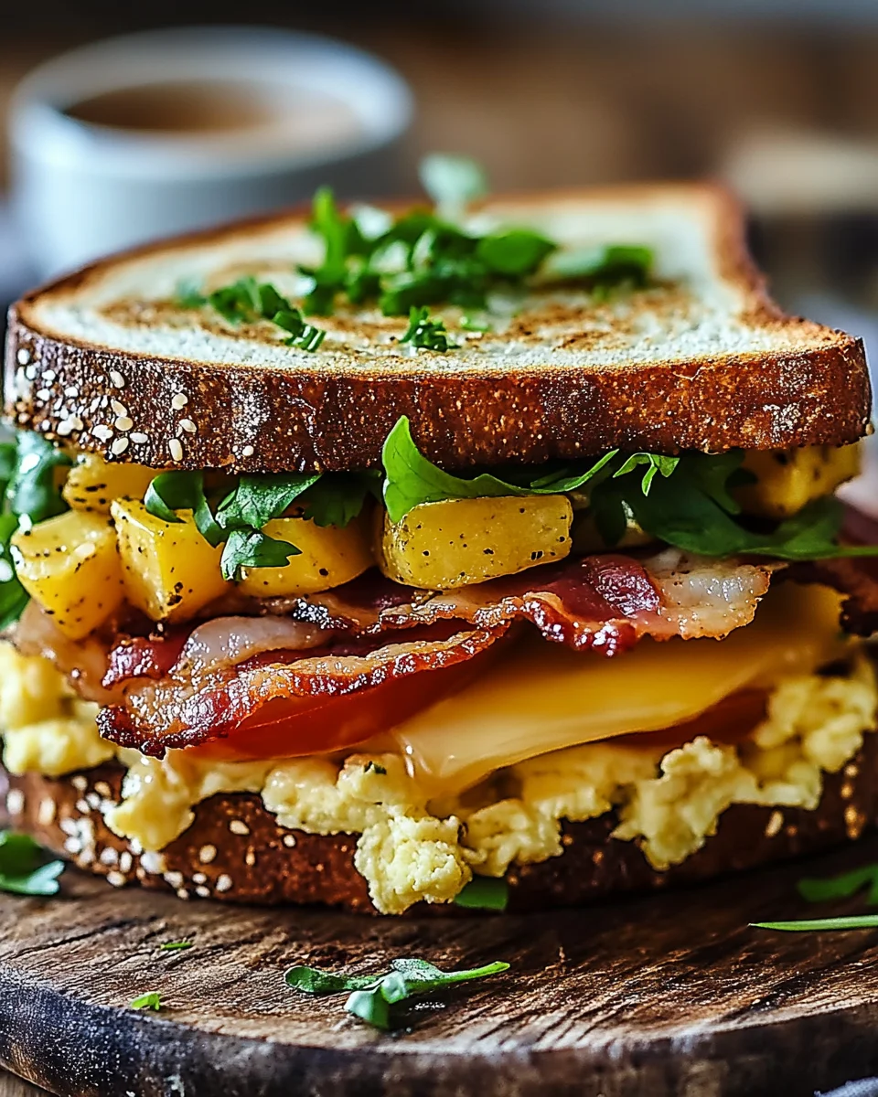 Bauernfrühstücks-Sandwich
