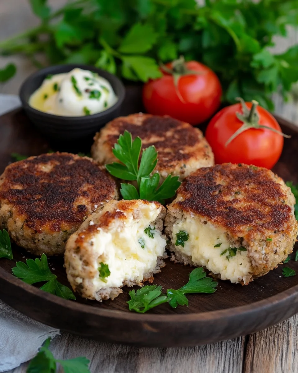 Bifteki – Griechische Frikadellen gefüllt mit Schafskäse 20 Bifteki