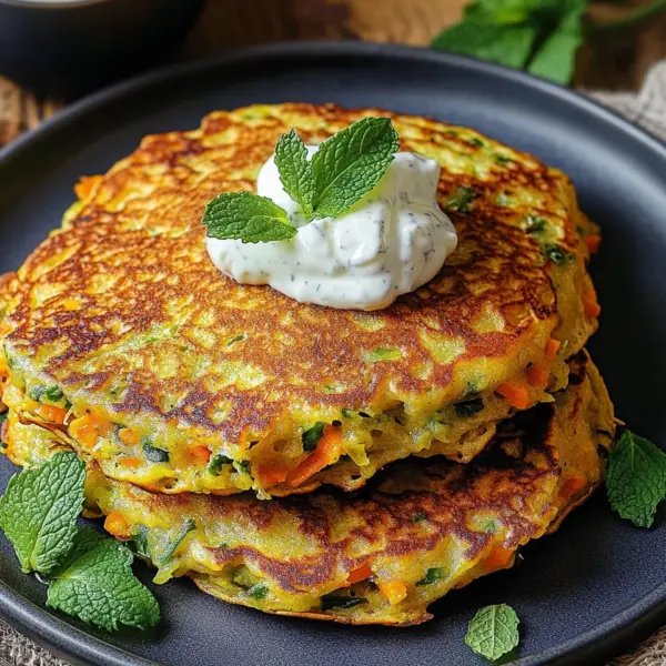 Curry-Spitzkohl-Pfannkuchen mit Minzjoghurt